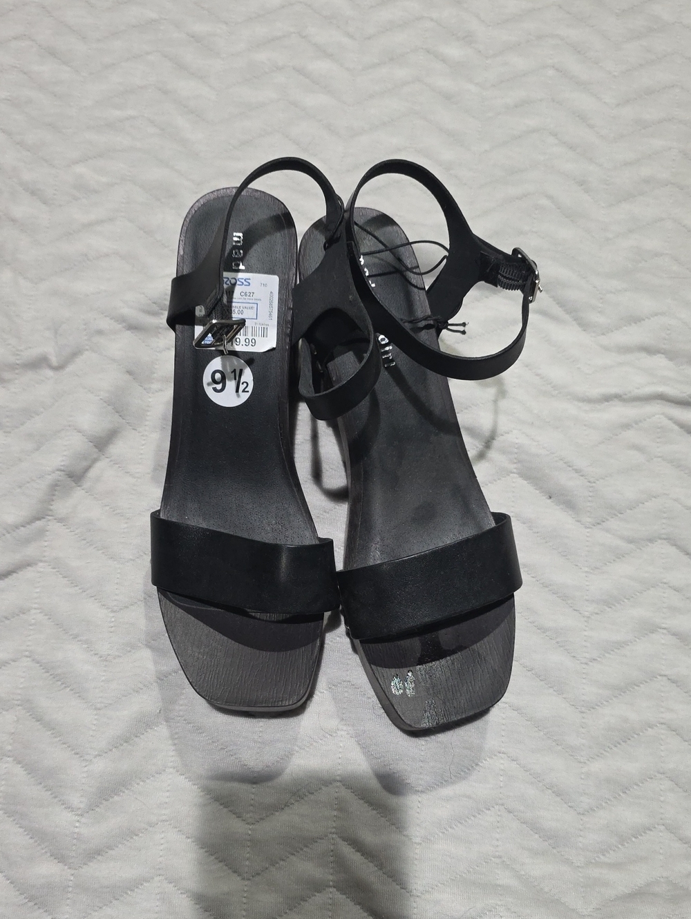 Madden Girl Black Strappy Ankle-Sandal